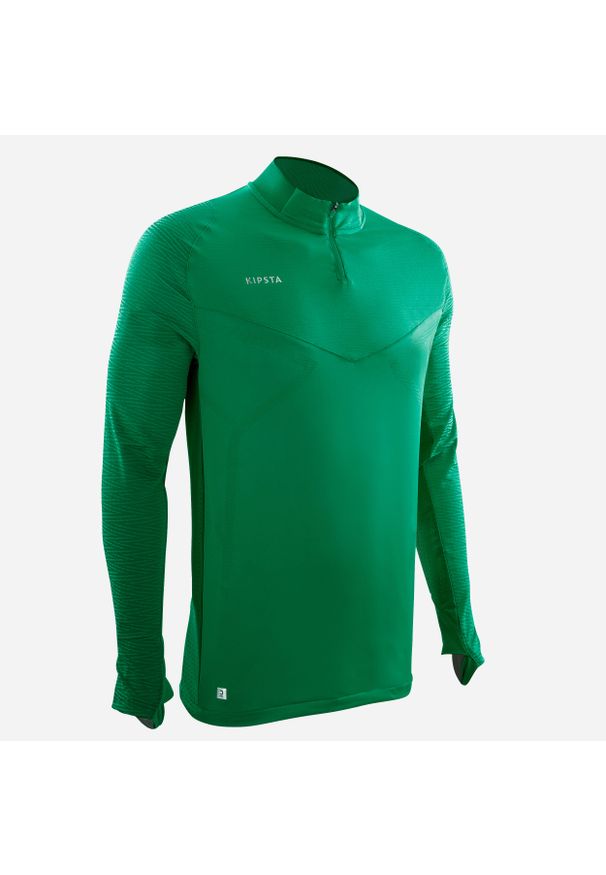 KIPSTA - Bluza do piłki nożnej Kipsta CLR Club. Kolor: zielony. Materiał: materiał. Sport: piłka nożna, bieganie
