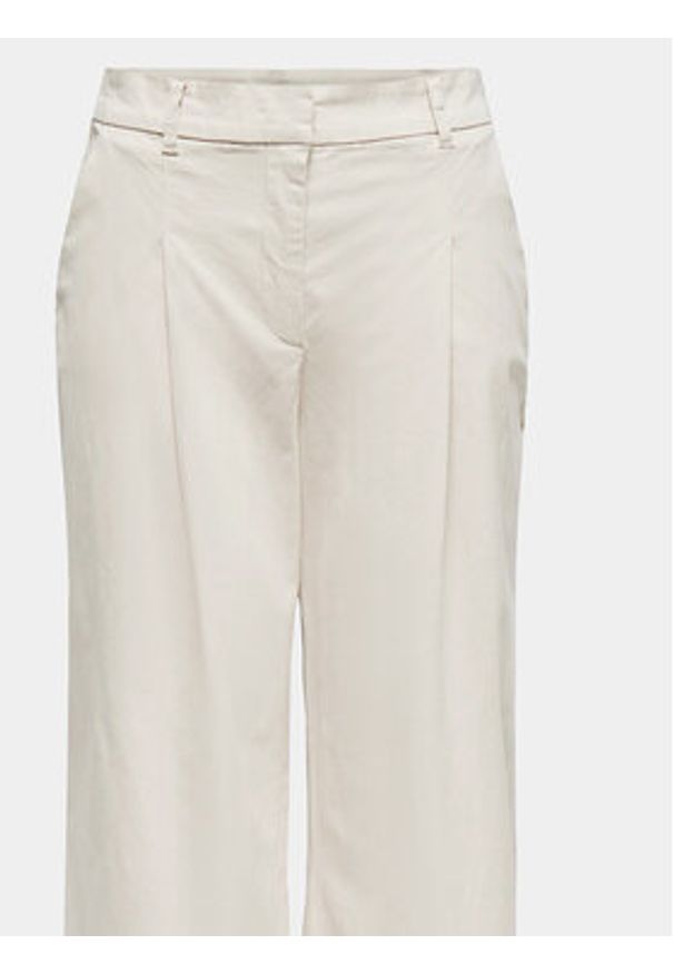 only - ONLY Spodnie materiałowe Stella 15311377 Écru Regular Fit. Materiał: bawełna