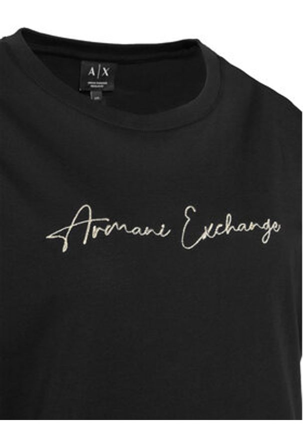 Armani Exchange T-Shirt XW000839 AF10356 MC021 Czarny Regular Fit. Kolor: czarny. Materiał: bawełna