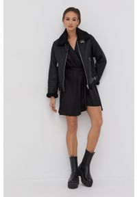 The Kooples - Kurtka. Okazja: na co dzień. Kolor: czarny. Materiał: materiał. Wzór: gładki. Styl: casual #2