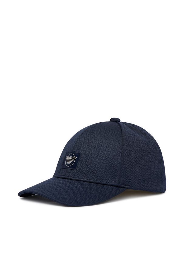 Czapka z daszkiem Emporio Armani. Kolor: niebieski