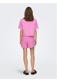 only - ONLY Bluza 15293691 Różowy Regular Fit. Kolor: różowy. Materiał: bawełna