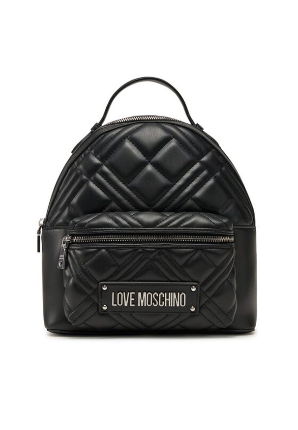 Love Moschino - LOVE MOSCHINO Plecak JC4148PP1MLA000B Czarny. Kolor: czarny. Materiał: skóra