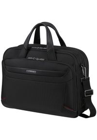 Samsonite 147141 1041 15.6'' PRO-DLX 6 czarny. Kolor: czarny. Materiał: skóra, materiał. Wzór: kolorowy. Styl: elegancki, biznesowy