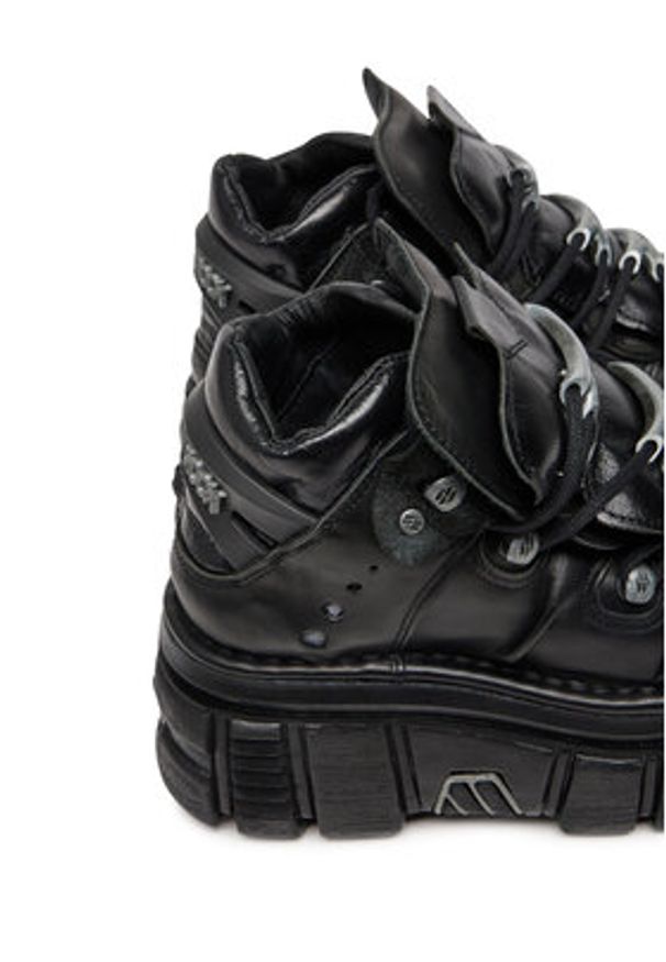 NEW ROCK Sneakersy M-106-S29 Czarny. Kolor: czarny. Materiał: skóra