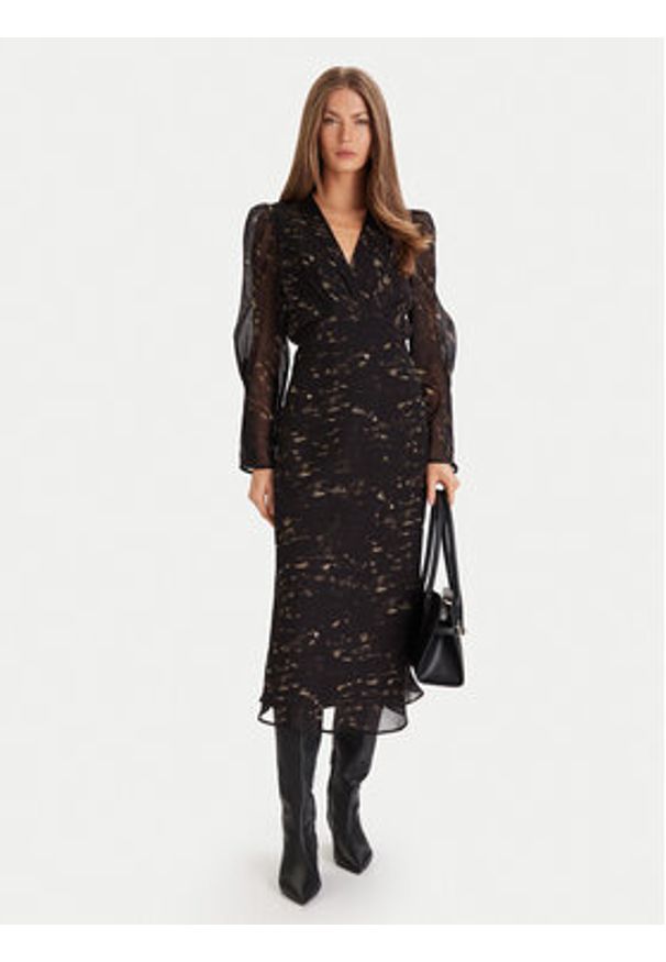 Morgan Sukienka koktajlowa 252-ROOD.F Czarny Regular Fit. Kolor: czarny. Materiał: syntetyk. Styl: wizytowy