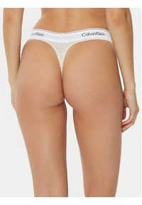 Calvin Klein Underwear Stringi 0000F3786E Beżowy. Kolor: beżowy. Materiał: bawełna #4