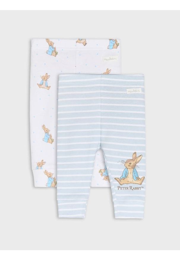Sinsay - Bawełniane legginsy 2 pack Peter Rabbit - biały. Kolor: biały. Materiał: bawełna