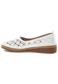 Białe Półbuty S.Barski Wygodne Wsuwane Obuwie Damskie. Okazja: na co dzień. Zapięcie: bez zapięcia. Kolor: biały. Materiał: skóra. Sezon: wiosna, lato. Obcas: na obcasie. Styl: casual, elegancki. Wysokość obcasa: średni #6