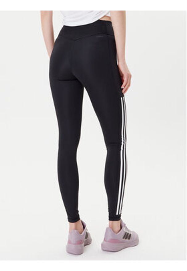 Adidas - adidas Legginsy Optime 3-Stripes IT9105 Czarny Slim Fit. Kolor: czarny. Materiał: syntetyk