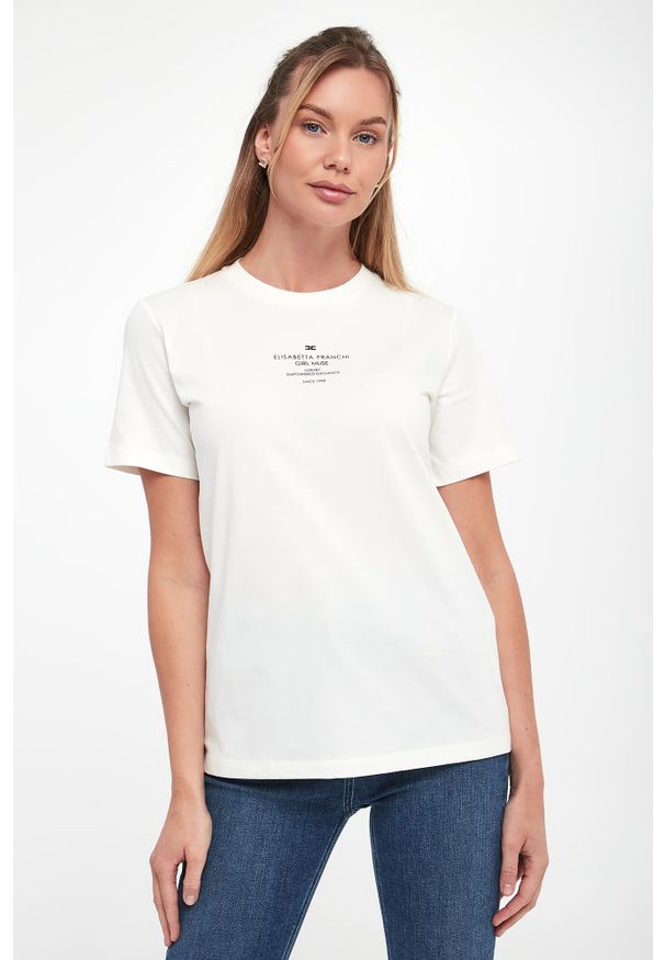 Elisabetta Franchi - T-shirt damski ELISABETTA FRANCHI