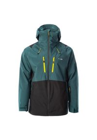 Elbrus - Męska Kurtka Narciarska Soren. Kolor: czarny, żółty, zielony, wielokolorowy. Sport: narciarstwo