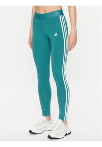 Adidas - adidas Legginsy 3 Stripes Leggings IM2851 Turkusowy. Kolor: turkusowy. Materiał: bawełna