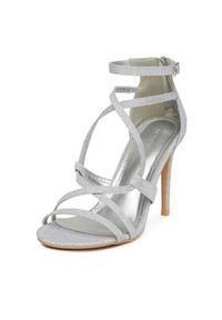 DeeZee Sandały F89725-88 Srebrny. Kolor: srebrny. Materiał: materiał #7