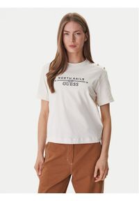 Guess T-Shirt GUESS x NORTH SAILS W6GI03 K2657 Écru Relaxed Fit. Materiał: bawełna #1