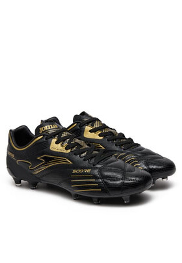 Joma Buty do piłki nożnej Score Firm Ground SCOW2401FG Czarny. Kolor: czarny. Materiał: skóra