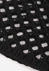 Renee - Czarna Ażurowa Czapka z Bawełny w Szydełkowym Stylu Penassa. Kolor: czarny. Materiał: bawełna. Wzór: ażurowy. Styl: street, klasyczny, boho #2