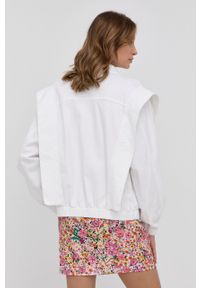 Silvian Heach kurtka jeansowa damska kolor biały przejściowa oversize. Kolor: biały. Materiał: jeans. Wzór: gładki