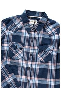 Wrangler - KOSZULA WRANGLER L/S WESTERN SHIRT NAVY W5045LU35. Materiał: materiał #3