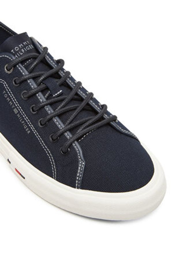 TOMMY HILFIGER - Tommy Hilfiger Tenisówki Hi Vulc Street Canvas FM0FM05515 Granatowy. Kolor: niebieski. Materiał: materiał. Styl: street
