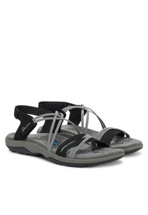skechers - Skechers Sandały Reggae Slim-Takes Two 163112/BKCC Czarny. Kolor: czarny. Materiał: materiał