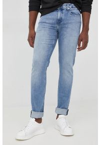 Calvin Klein jeansy męskie. Kolor: niebieski