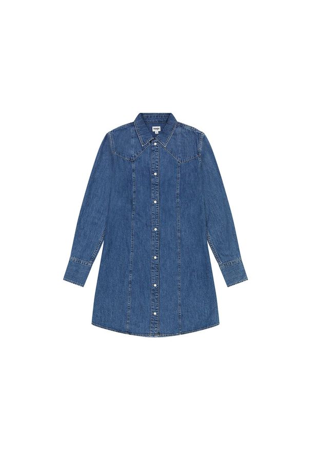 Wrangler - WRANGLER DAMSKA SUKIENKA JENSOWA REG DENIM DRESS 112356498 W9M7018373. Materiał: denim