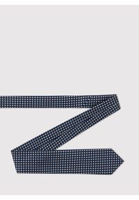 Pako Lorente - PAKO LORENTE – Granatowy krawat męski w drobny wzór. Kolor: niebieski. Materiał: poliester #2