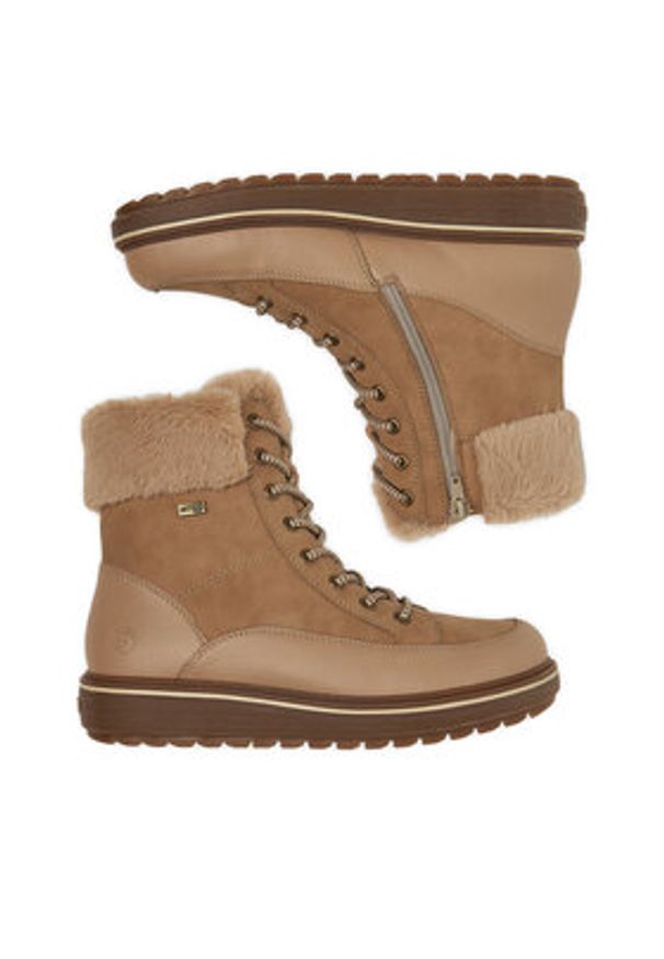 Remonte Trzewiki CEO-D0U78-20 Beżowy. Kolor: beżowy. Materiał: skóra