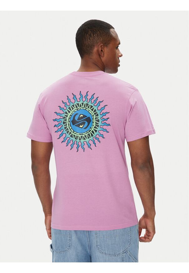 Quiksilver T-Shirt Ev Beach Blast EQYZT08046 Fioletowy Regular Fit. Kolor: fioletowy. Materiał: bawełna