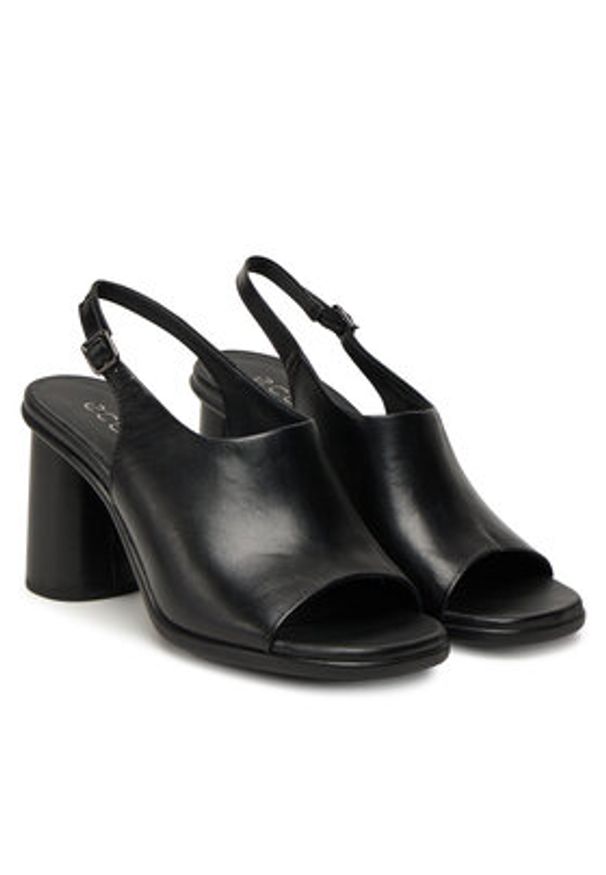 ecco - ECCO Sandały Sculpted Alba 23331301001 Czarny. Kolor: czarny. Materiał: skóra