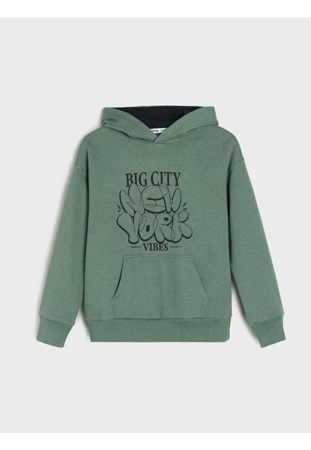 Sinsay - Bluza z kapturem - green spruce. Typ kołnierza: kaptur
