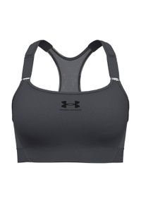Biustonosz treningowy Under Armour HeatGear Armour High. Kolor: szary. Sport: fitness