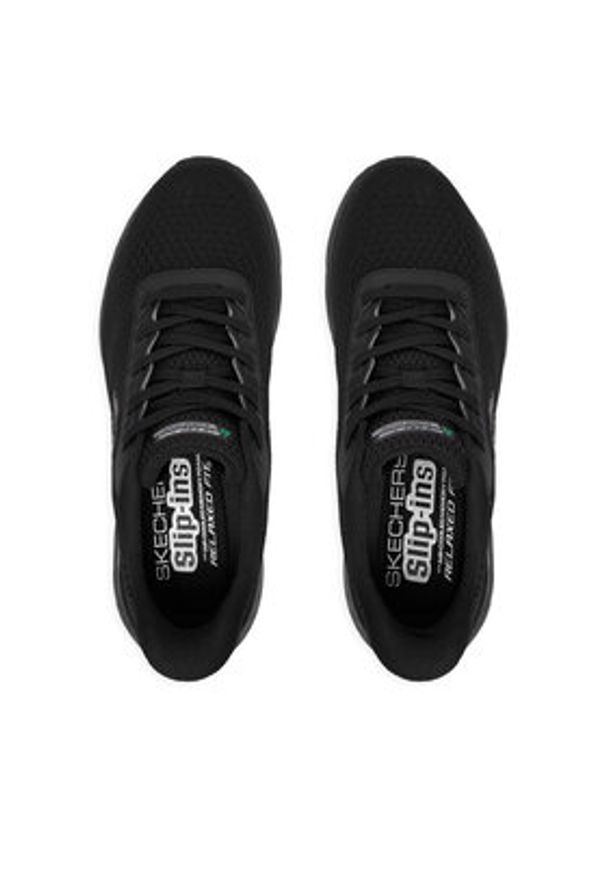 skechers - Skechers Sneakersy Edgeride 232846 BBK Czarny. Kolor: czarny. Materiał: materiał