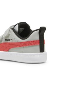 Buty Puma Courtflex V2 V Inf, Dzieci. Kolor: czerwony, wielokolorowy, szary