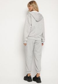 Born2be - Szary Komplet Dresowy Rozpinana Bluza i Spodnie Joggery z Bawełną Anarrise. Kolor: szary. Materiał: dresówka, bawełna #6