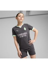 T-Shirt Dla Dzieci Puma Acm Trzecia Replika Jersey Jr. Kolor: szary, zielony, wielokolorowy. Materiał: jersey. Sport: piłka nożna