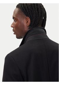 Hugo - HUGO Płaszcz wełniany Milogan2541 50546546 Czarny Regular Fit. Kolor: czarny. Materiał: wełna #7