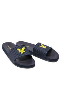 Lyle & Scott Klapki Easy Slide FW1407 Granatowy. Kolor: niebieski