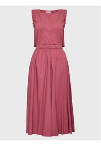 Deha Sukienka codzienna D83096 Różowy Regular Fit. Okazja: na co dzień. Kolor: różowy. Materiał: bawełna. Typ sukienki: proste. Styl: casual