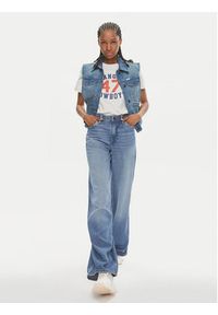 Wrangler Kamizelka 112350356 Niebieski Slim Fit. Kolor: niebieski. Materiał: bawełna