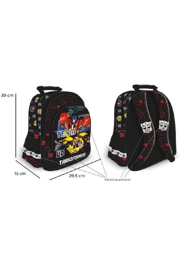 Starpak - PLECAK SZKOLNY TRANSFORMERS SZARY 206201. Kolor: szary