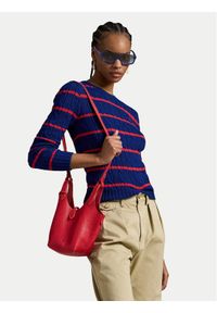 Polo Ralph Lauren Sweter 211972119001 Granatowy Slim Fit. Typ kołnierza: polo. Kolor: niebieski. Materiał: bawełna