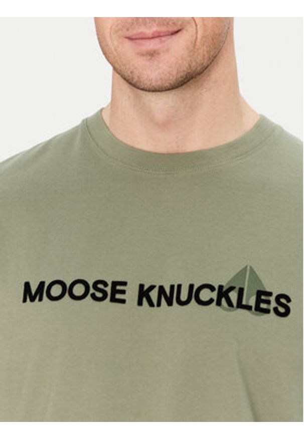 Moose Knuckles T-Shirt Conway M15MT760 Zielony Regular Fit. Kolor: zielony. Materiał: bawełna