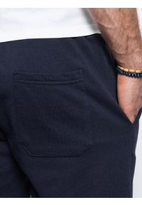 Ombre Clothing - Spodenki męskie dresowe za kolano - granatowo-niebieskie V2 P29 - XXL. Kolor: niebieski. Materiał: dresówka #2