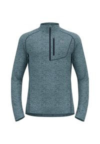 Odlo - Bluza techniczna męska ODLO Tencia Mid Layer 1/2 zip. Kolor: szary, wielokolorowy, niebieski