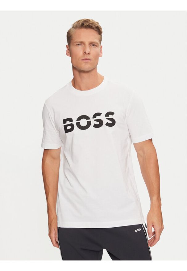 BOSS - Boss T-Shirt 50525208 Biały Regular Fit. Kolor: biały. Materiał: bawełna