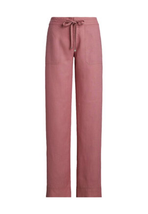 Lauren Ralph Lauren - LAUREN RALPH LAUREN Spodnie materiałowe 200735136022 Różowy Regular Fit. Kolor: różowy. Materiał: len