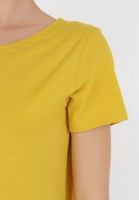 Born2be - Żółta Sukienka Hysopheu. Kolor: żółty. Materiał: materiał, bawełna. Typ sukienki: dopasowane. Długość: mini #5