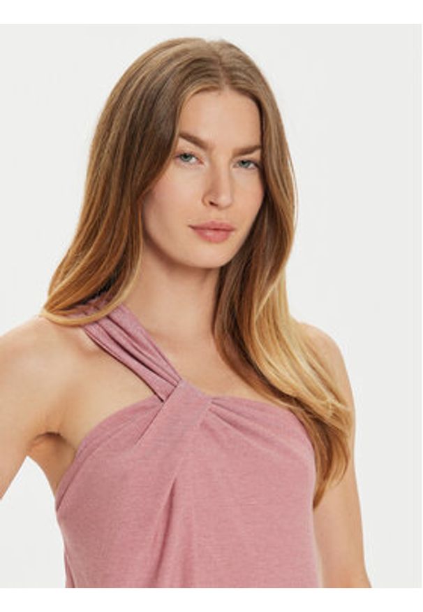 Motivi Top G242W003241N Różowy Slim Fit. Kolor: różowy. Materiał: syntetyk